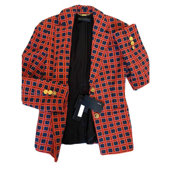 NWT $2895 Versace Women's Red Jacket 38 (S) Italy - Picture 1 of 13